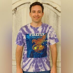 Tie-Dye FIREFLY Music Festival The Woodlands of Dover, DE T-Shirt Adult Size L